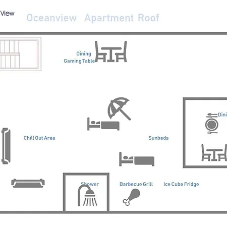 Oceanview Deluxe Penthouse With 89m2 Living Space 90m2 Roof Terrace