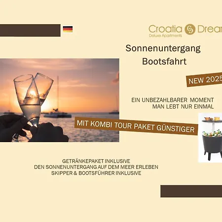 Oceanview Deluxe Penthouse With 89m2 Living Space 90m2 Roof Terrace Trogir