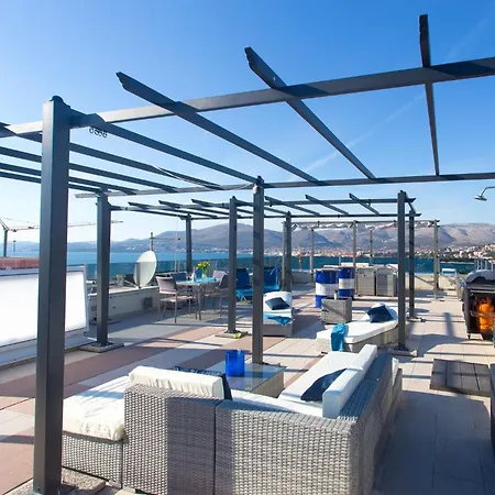 Oceanview Deluxe Penthouse With 89m2 Living Space 90m2 Roof Terrace Apartman Trogir