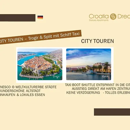 Apartman Oceanview Deluxe Penthouse With 89m2 Living Space 90m2 Roof Terrace Trogir